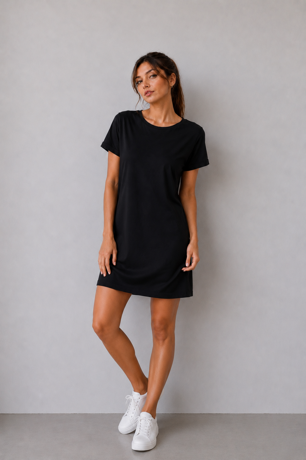 Basic mini elbise